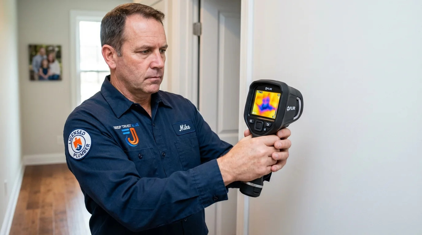 Thermal imaging leak detection by Johns Plumbing LLC in Plympton